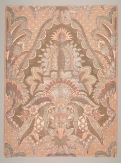 Textile Fragment, c. 1715-1725. France, early 18th century, late Baroque (1715-1725). Lampas weave,