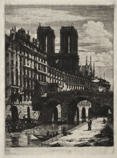 Etchings of Paris:  Le Petit Pont, 1850. Charles Meryon (French, 1821-1868). Etching