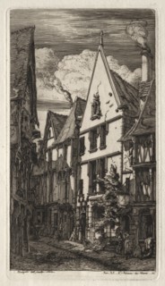 Etchings of Paris:  à Bourges, 1853. Charles Meryon (French, 1821-1868). Etching