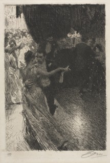 The Waltz, 1891. Anders Zorn (Swedish, 1860-1920). Etching and drypoint