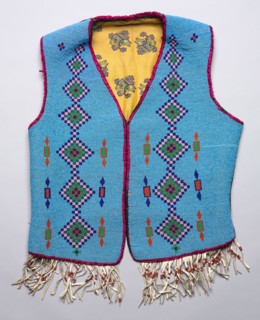 Beaded Vest, c 1900. America, Native North American, Northern Plains, Pikuni (Blackfeet),