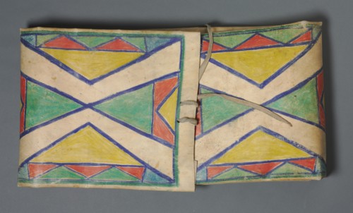Parfleche, c. 1900. America, Native North American, Plains, Apsaalooke (Crow), Post-Contact.