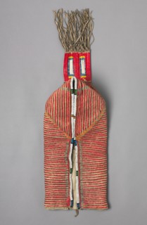 Cradle Board, c. 1900. America, Native North American, Lakota (Sioux), Post-Contact. Leather,