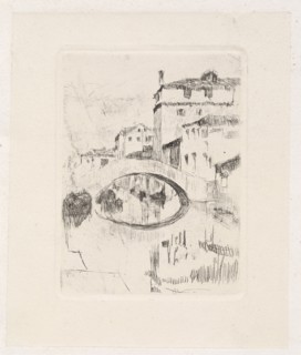 Bridge in Moonlight, late 19th-early 20th century. Otto H. Bacher (American, 1856-1909). Etching