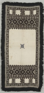 Embroidered Mat or a Paños de Ofrenda, 19th century. Spain, 19th century. Embroidery; wool on