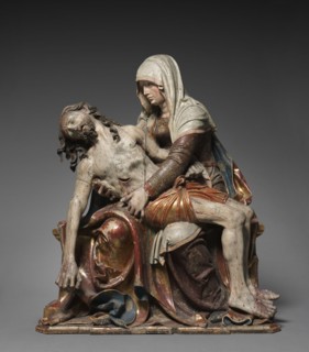 Vesperbild (Pietà), c. 1515-1520. Master of Rabenden (German). Lindenwood, polychromed and gilded ;