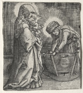 The Virgin with the Child and St. Anne at the Cradle, 1520-1526. Albrecht Altdorfer (German, c.