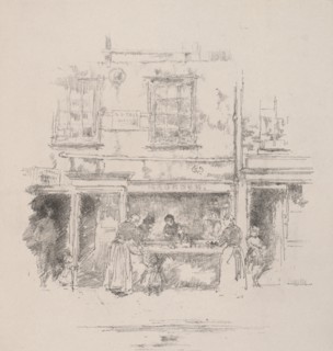 Maunder's Fish Shop, Chelsea, 1890. James McNeill Whistler (American, 1834-1903). Lithograph
