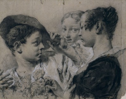 A Young Woman Buying a Pink from a Young Man, c. 1740. Giovanni Battista Piazzetta (Italian,