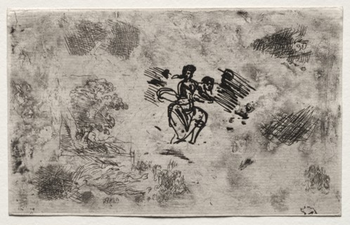 Study of a Seated Woman and other Sketches. Claude Lorrain (French, 1604-1682). Etching