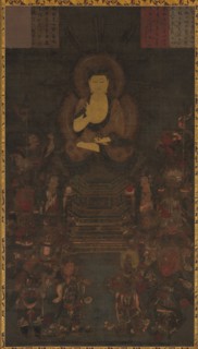 Medicine Master Buddha (Yakushi Nyorai) and the Twelve Divine Generals (Junishinsho), 1200s. Japan,