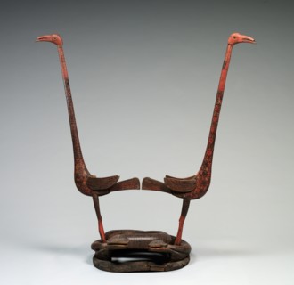 Cranes and Serpents, 475-221 BC. China, reportedly from Hunan province, Changsha, Warring States
