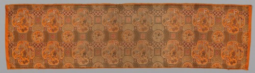 Table Runner, late 19th-early 20th century. Japan, late 19-early 20th century. Silk and metallic