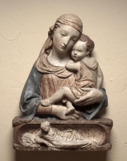 Madonna and Child, c. 1450. Circle of Lorenzo Ghiberti (Italian, 1378-1455). Polychromed