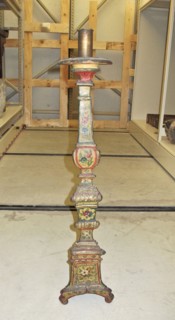 Candleholder, 1700s. Italy, Florence, 18th century. Carved and painted wood; overall: 78.7 cm (31