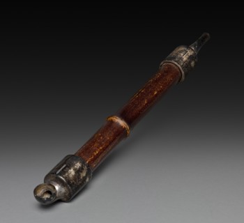 Tobacco Pipe, 18th-19th century. Japan, Edo Period (1615-1868). Bamboo and silver; overall: 24.5 cm