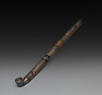 Tobacco Pipe, 18th-19th century. Japan, Edo Period (1615-1868). Metal; overall: 26.6 cm (10 1/2 in