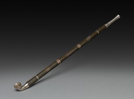 Tobacco Pipe, 18th-19th century. Japan, Edo Period (1615-1868). Metal; overall: 18.5 cm (7 5/16 in