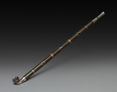 Tobacco Pipe, 18th-19th century. Japan, Edo Period (1615-1868). Metal; overall: 18.5 cm (7 5/16 in