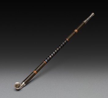 Tobacco Pipe, 18th-19th century. Japan, Edo Period (1615-1868). Metals; overall: 19.1 cm (7 1/2 in