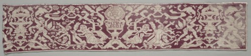 Embroidered Border, 1500s-1600s. Italy, 16th-17th century. Embroidery; silk on linen; overall: 13.7