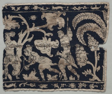 Embroidered Border, 1500s-1600s. Italy, 16th-17th century. Embroidery; silk on linen; overall: 12.2