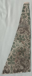 Silk Fragments, 1350-1399. Italy, Lucchese, second half of 14th century. Lampas weave, brocaded;