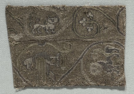 Fragment of a Galloon, 11th-12th century. Italy, Sicily, Palermo, 11th-12th century. Tablet weave;