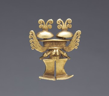 Animal-Headed Figure Pendant, 1-800. Colombia, Quimbaya or Yotoco style, 5th-10th Century. Cast