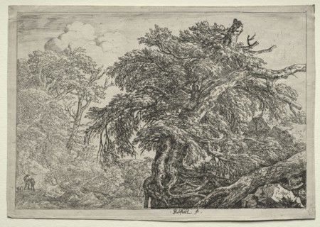 Two Peasants and their Dog. Jacob van Ruisdael (Dutch, 1628/29-1682). Etching