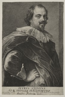 Portrait of Peter Stevens. Lucas Emil Vorsterman (Flemish, 1595-1675). Etching and engraving
