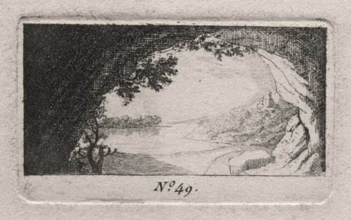 Landscape with Arched Rocks. Antoine de Marcenay de Ghuy (French, 1724-1811). Etching