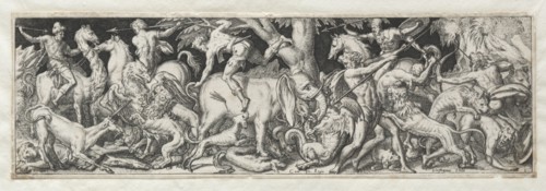 Combats and Triumphs No. 6. Etienne Delaune (French, 1518/19-c. 1583). Engraving