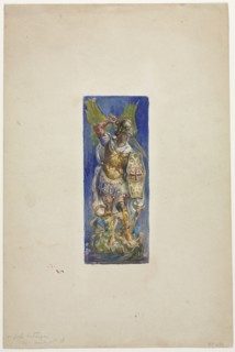 Design for Stained Glass. John La Farge (American, 1835-1910). Watercolor;