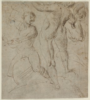 Laocoön (recto); Battle of the Milvian Bridge (fragment) (verso), second half 16th Century. Italy,