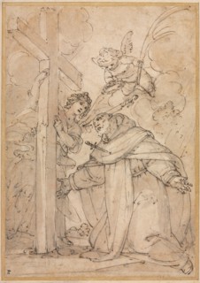 Saint Peter Martyr, 16th Century?. Giovanni Battista Paggi (Italian, 1554-1627). Pen and brown ink