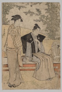 Two Lovers (from the series Brocades of the East in Fashion), 1752-1815. Torii Kiyonaga (Japanese,