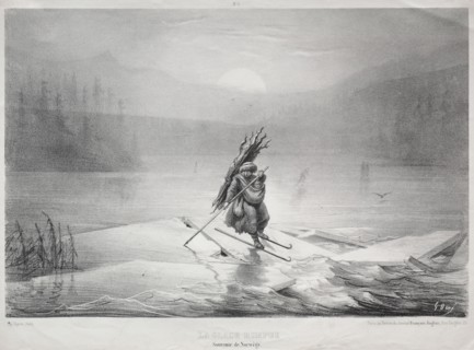 The Breaking Ice, Souvenir of Norway. Gustave Doré (French, 1832-1883). Lithograph