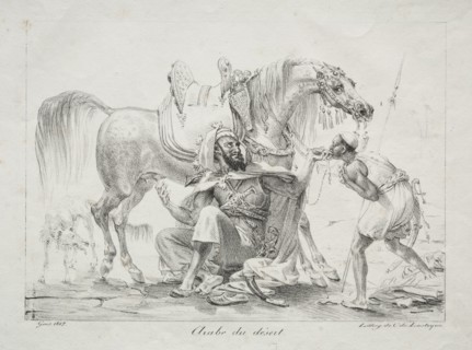 Arab of the Desert, 1817. Antoine-Jean Gros (French, 1771-1835). Lithograph