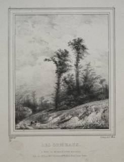 Landscapes:  Young Elm Trees, 1829. Paul Hüet (French, 1803-1869). Lithograph