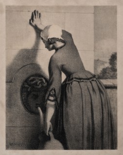 Women at a Well. William Morris Hunt (American, 1824-1879). Lithograph