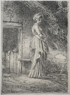 Specimens of Polyautgraphy:  The Lost Apple, 1803. Thomas Stothard (British, 1755-1834). Lithograph
