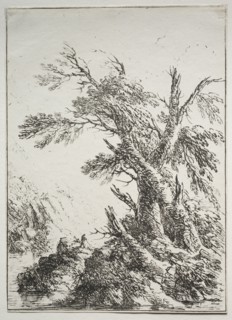 Specimens of Polyautography:  Along the Bank of a River. Henry Richard Warwick (British, 1779-1853)
