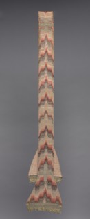 Embroidered Stole, 1800s. Italy, 19th century. Bargello, silk on linen; overall: 242.6 x 9.6 cm (95