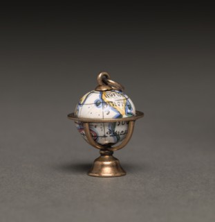 Charm, mid-18th century. England, mid-18th Century. Enamel on metal with gold stand; diameter: 1.4