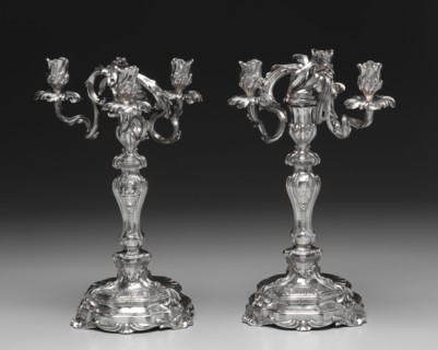 Candelabrum Pair , 1757-1758. François Thomas Germain (French, 1726-1791). Silver; diameter: 19.9