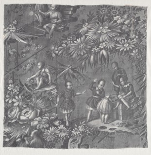 Copperplate Printed Textile, 1825-1830. George Zipelius (French). Copperplate printed cotton;