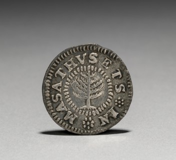 Shilling, 1652. John Hull (American, 1624-1683), Robert Sanderson (American, 1609-1693). Silver;