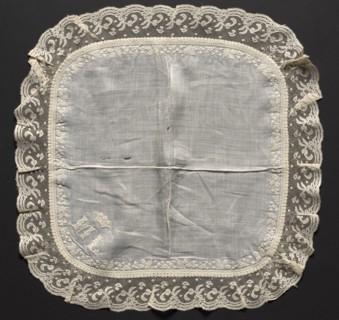 Embroidered Handkerchief, early 19th century. Switzerland, early 19th century. Embroidery: linen;