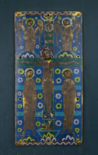 Plaque from a Book Cover with the Crucifixion, 1st half of 1200s. France, Limousin, Limoges, Gothic